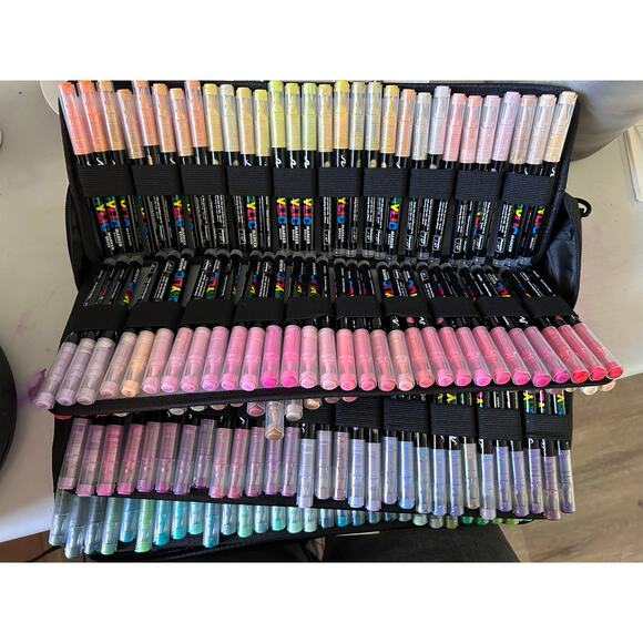 New 240-Color GuangNa Acrylic Brush Marker Set – Excellent Condition - Picture 9 of 14